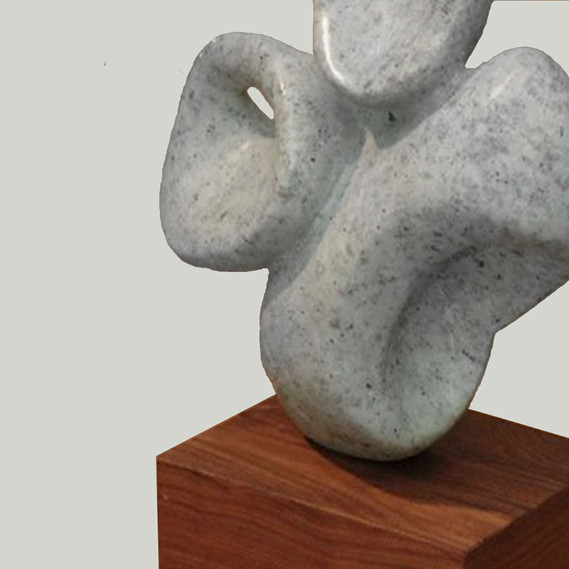 Sculpture on A Hand-made Custom Wood Pedestal